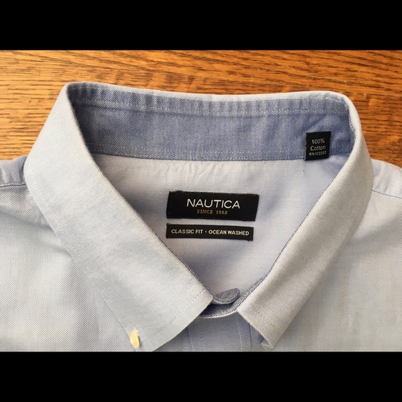 Nautica Classic Fit Ocean Washed Oxford - Picture 1 of 2